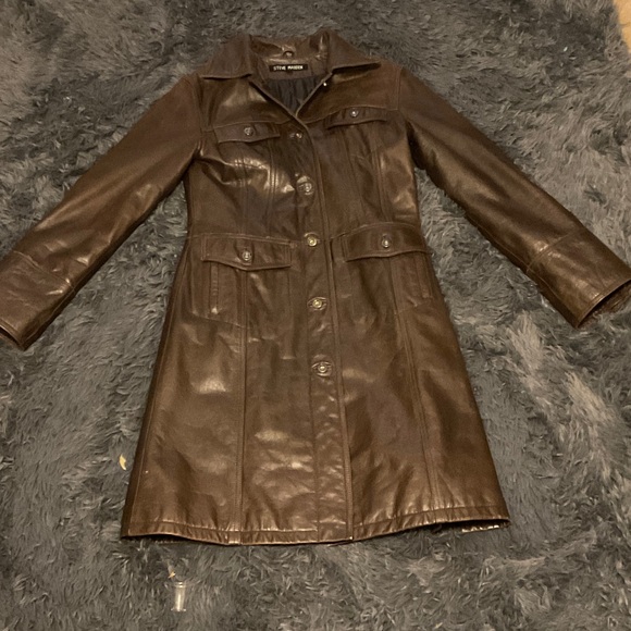 Steve Madden Jackets & Blazers - Steve Madden Chocolate Leather Coat